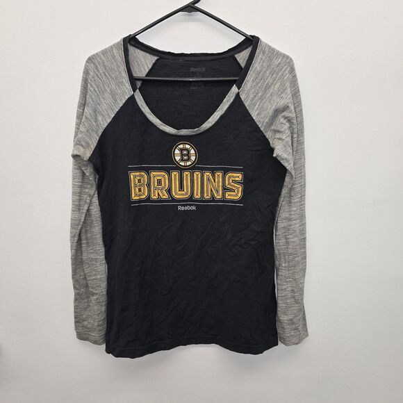 Reebok Tops - Boston Bruins Women's NHL Reebok  Pullover Crew Long Sleeve Cotton SZ L (A50)